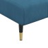 Sofá cama en forma de L terciopelo azul 275x140x70
