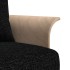 Sofá cama en forma de L tela negro 279x140x70