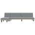 Sofá cama en forma de L tela gris claro 255x140x70