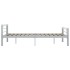 Estructura de cama de metal gris y blanco 160x200