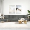 Sofá cama en forma de L tela gris oscuro 279x140x70 cm
