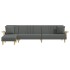 Sofá cama en forma de L tela gris oscuro 279x140x70
