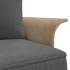 Sofá cama en forma de L tela gris oscuro 279x140x70