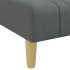 Sofá cama en forma de L tela gris oscuro 279x140x70