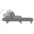 Sofá cama en forma de L tela gris claro 255x140x70