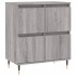 Aparadores 3 uds madera contrachapada gris