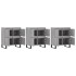 Aparadores 3 uds madera contrachapada gris