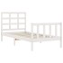 Estructura de cama individual con cabecero madera maciza