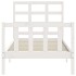 Estructura de cama individual con cabecero madera maciza