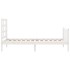 Estructura de cama individual con cabecero madera maciza