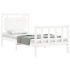 Estructura de cama individual con cabecero madera maciza