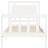 Estructura de cama individual con cabecero madera maciza