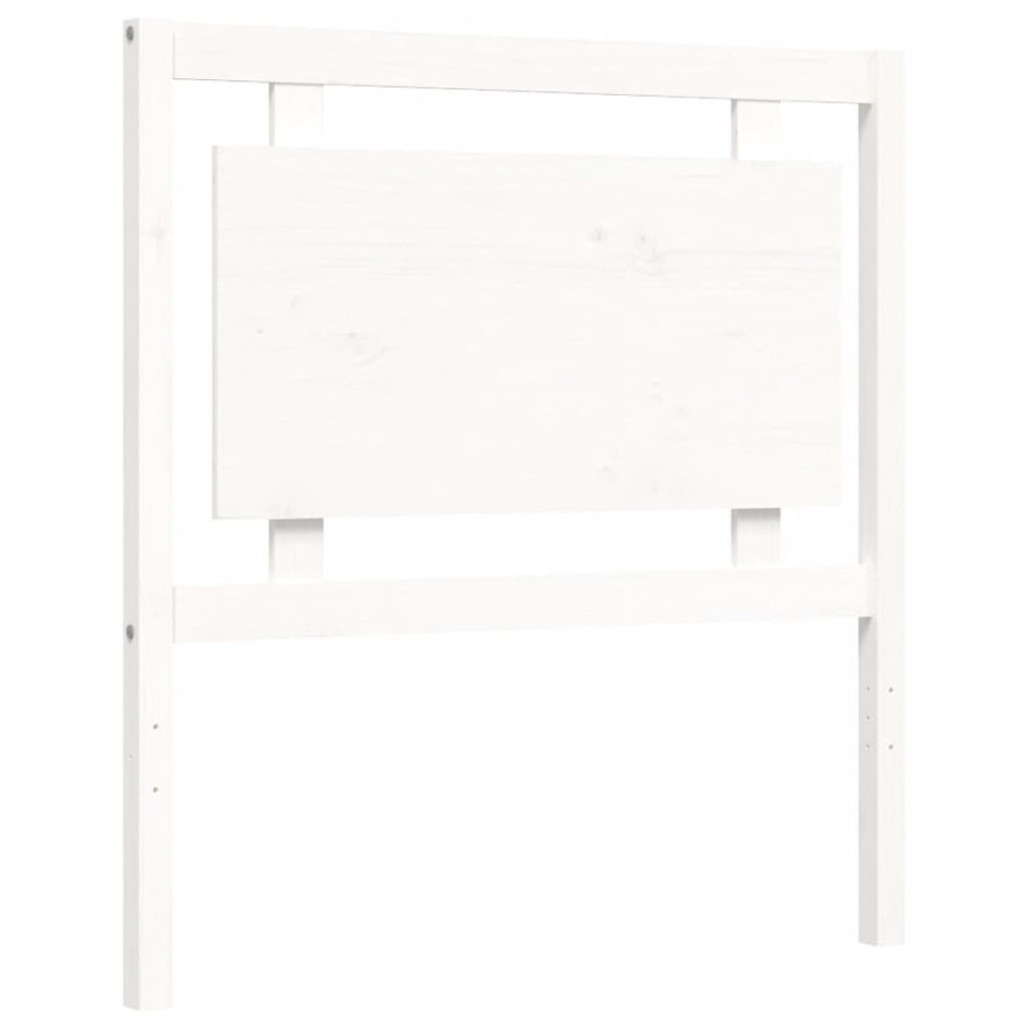 Estructura de cama individual con cabecero madera maciza