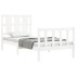 Estructura de cama individual con cabecero madera maciza