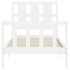 Estructura de cama individual con cabecero madera maciza