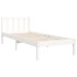 Estructura de cama individual con cabecero madera maciza