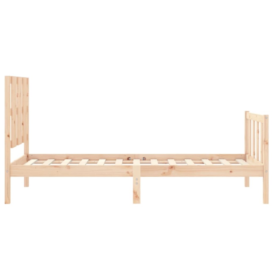 Estructura de cama sin colchón madera maciza de pino 100x200