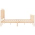 Estructura de cama sin colchón madera de pino blanca 140x200