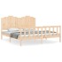 Estructura de cama con cabecero madera maciza 180x200