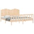Estructura de cama con cabecero madera maciza 180x200