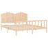 Estructura de cama con cabecero madera maciza 180x200