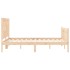 Estructura de cama de matrimonio con cabecero madera