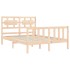 Estructura de cama de matrimonio con cabecero madera