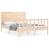 Estructura de cama de matrimonio con cabecero madera