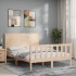 Estructura de cama de matrimonio con cabecero madera