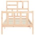 Estructura de cama sin colchón madera maciza de pino 100x200