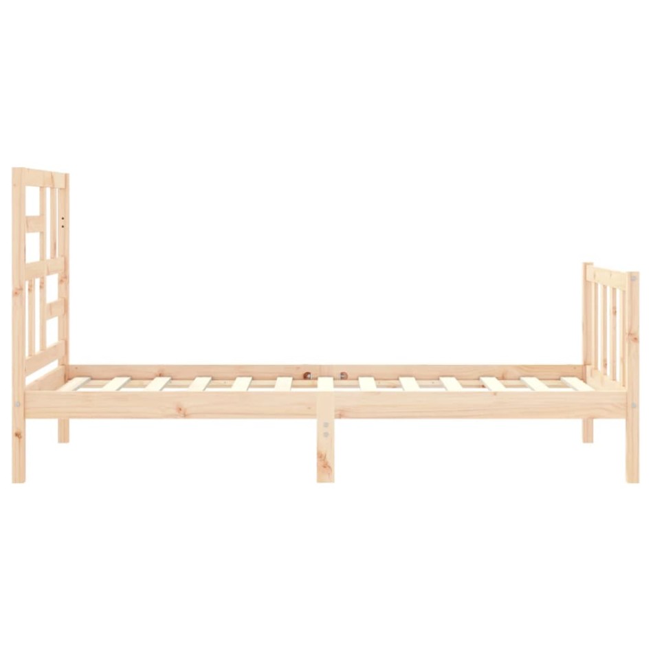 Estructura de cama sin colchón madera maciza de pino 100x200