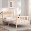 Estructura de cama sin colchón madera maciza de pino 100x200 cm