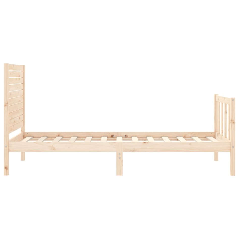 Estructura de cama sin colchón madera maciza de pino 100x200