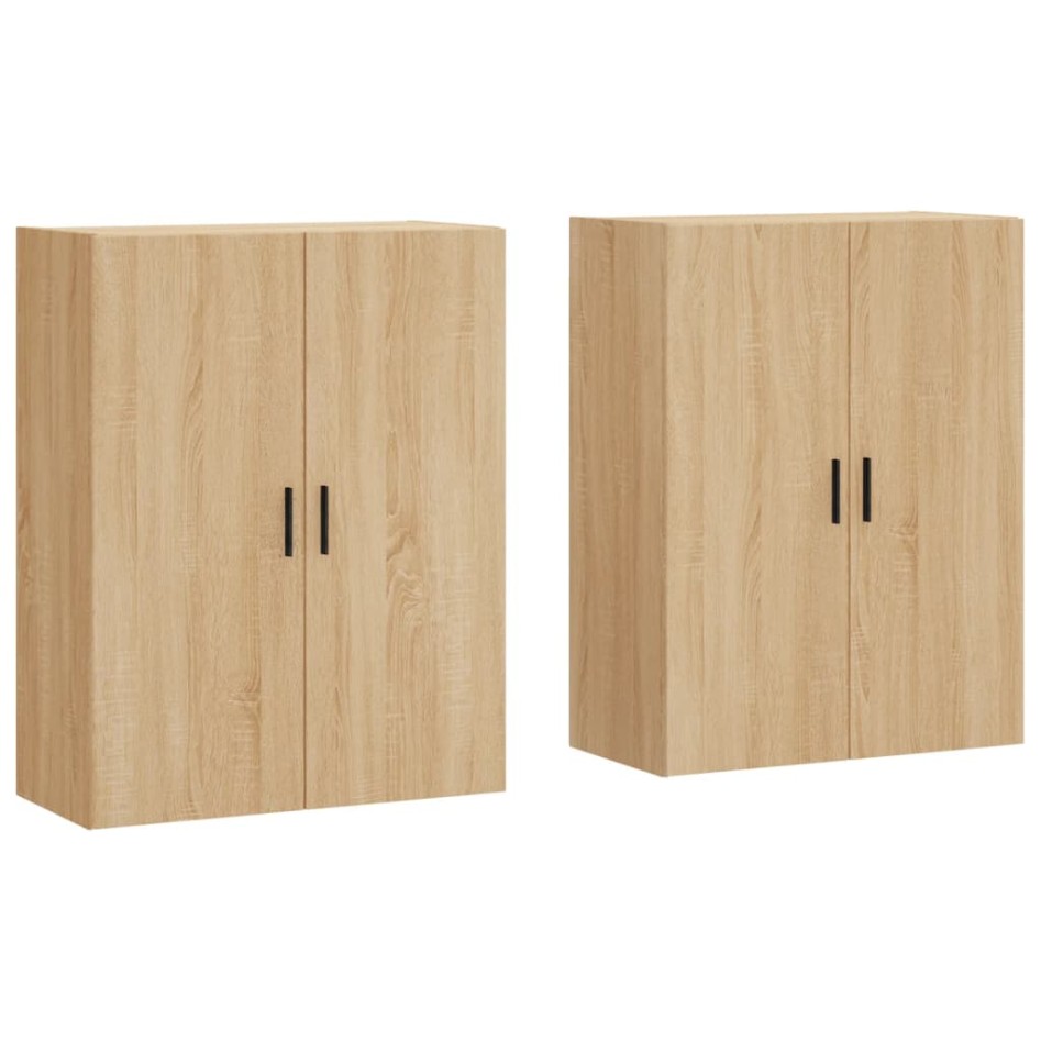Armario de pared 2 unidades roble Sonoma 69,5x34x90