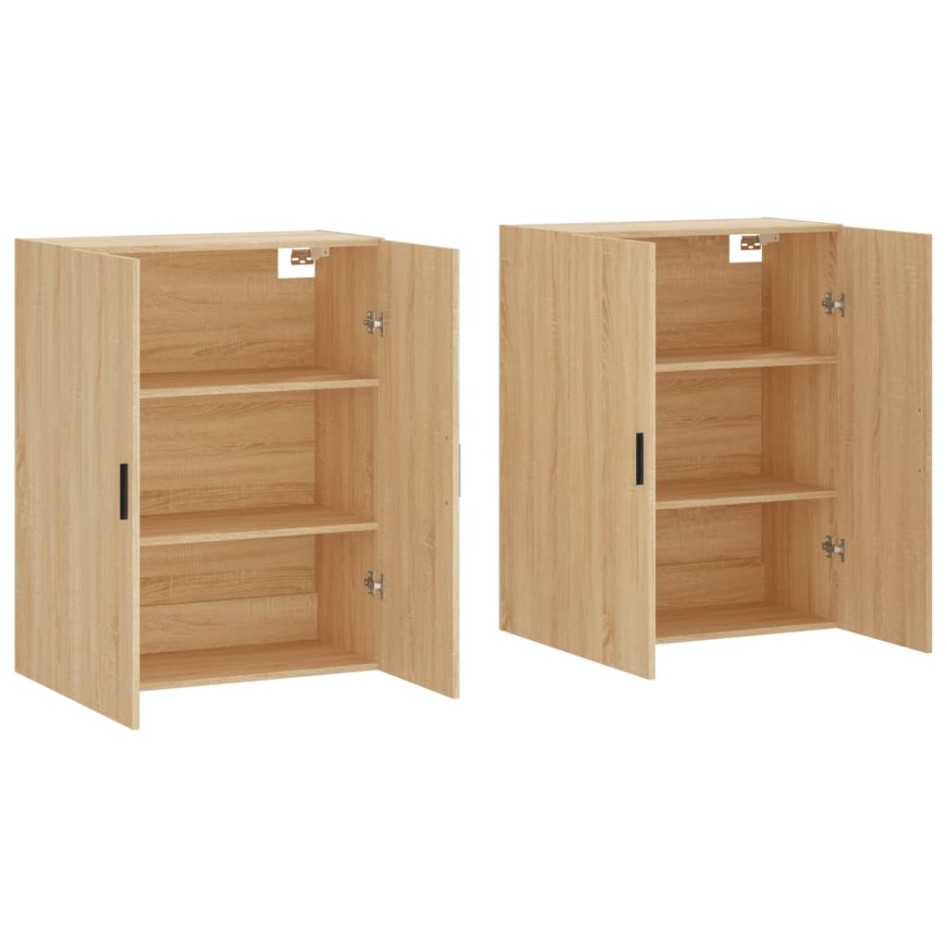 Armario de pared 2 unidades roble Sonoma 69,5x34x90