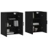 Armarios de pared 2 unidades negro 69,5x34x90