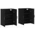 Armarios de pared 2 unidades negro 69,5x34x90