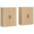 Armario de pared 2 unidades roble Sonoma 69,5x34x90