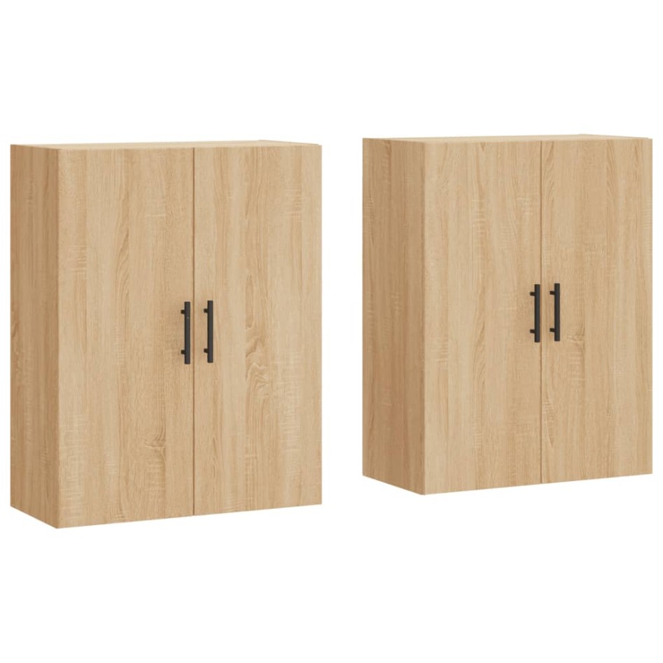 Armario de pared 2 unidades roble Sonoma 69,5x34x90