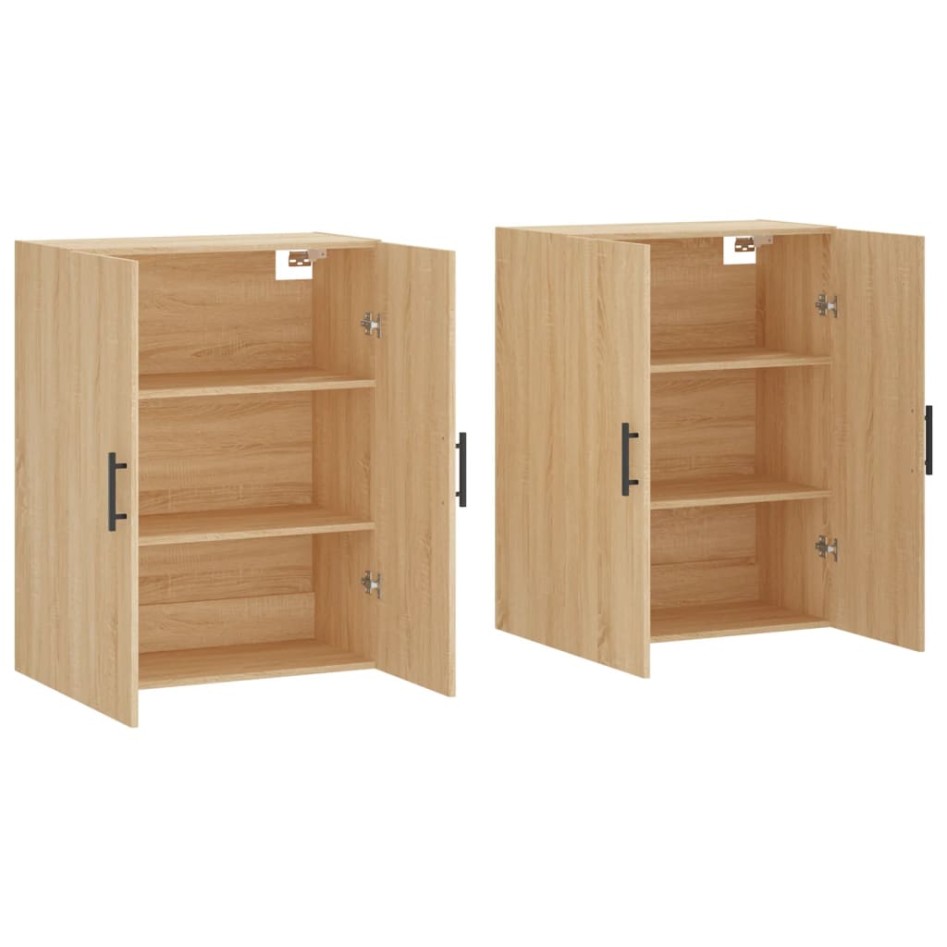 Armario de pared 2 unidades roble Sonoma 69,5x34x90