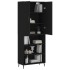 Aparador alto madera contrachapada negro 69,5x34x180