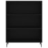Aparador alto madera contrachapada negro 69,5x34x180