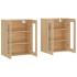 Armarios de pared 2 uds madera de ingeniería roble