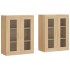 Armarios de pared 2 uds madera de ingeniería roble