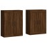Armarios de pared 2 uds madera de ingeniería marrón