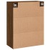 Armarios de pared 2 uds madera de ingeniería marrón