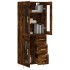 Aparador alto madera contrachapada roble ahumado 69,5x34x180