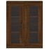 Aparador alto madera contrachapada marrón roble 69,5x34x180