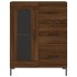 Aparador alto madera contrachapada marrón roble 69,5x34x180