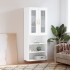 Aparador alto madera contrachapada blanco 69,5x34x180